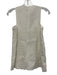 Emerson Fry Size S White Sleeveless Hook Front Round Neck Slit Pockets Dress White / S
