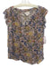 Velvet Size S Pink & Multi Viscose floral print V Neck Sleeveless Top Pink & Multi / S