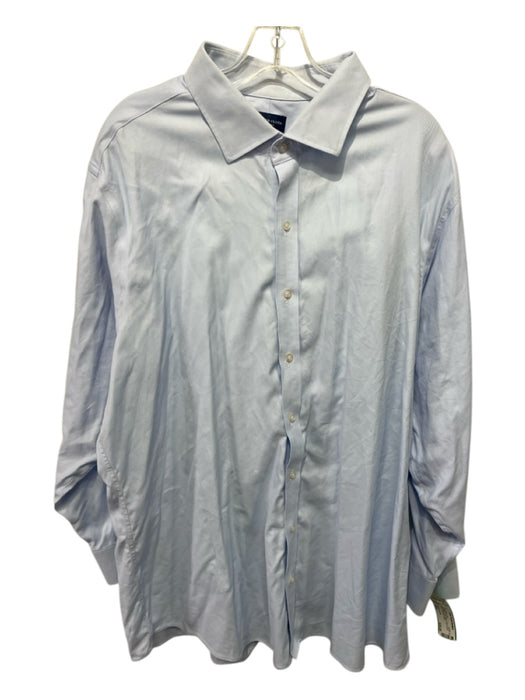 Charles Tyrwhitt Size Est L Light blue Cotton Blend Solid Long Sleeve Shirt Est L