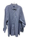 Proper Cloth Size Est L Blue & White Cotton Blend Gingham Long Sleeve Shirt Est L