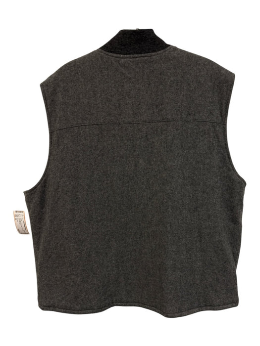 Woolrich Size XL Gray Wool Blend Solid Vest Puffer Men's Jacket Gray / XL