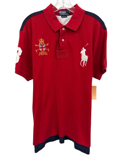 Polo Size XL Red Cotton Solid Rugby Polo Men's Short Sleeve Red / XL