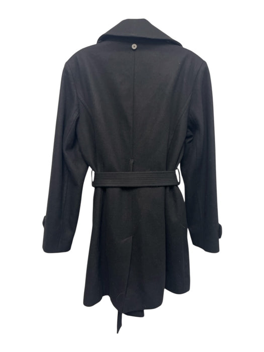 London Fog Size L Black Wool Blend Solid Overcoat Men's Jacket Black / L