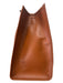 Fendi Brown Leather Tortoise Shell Handles Open Top Shopper Tote Bag Brown / Large