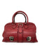 Marc Jacobs Red Leather Silver Hardware Buckle Top Handle Bag Red / Medium