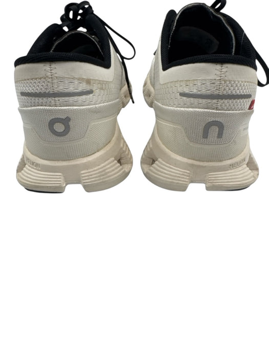 On Cloud Shoe Size 8 Light Gray & Cream Synthetic Knit Lace Up Sneakers Light Gray & Cream / 8