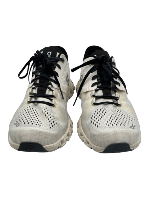 On Cloud Shoe Size 8 Light Gray & Cream Synthetic Knit Lace Up Sneakers Light Gray & Cream / 8