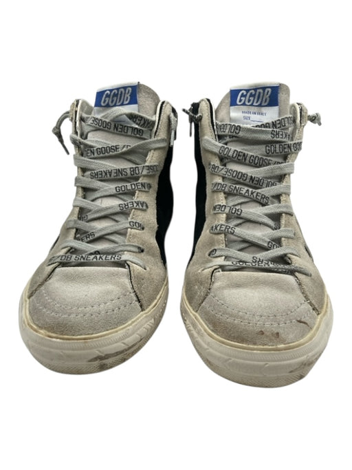 Golden Goose Shoe Size 39 Black, White, Gray Leather High Top Sneakers Black, White, Gray / 39