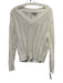 J Crew Size S Cream Cotton Blend Open Knit V Neck Ribbed edges Sweater Cream / S