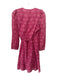 Banjanan Size Small Pink Cotton Wrap 3/4 Sleeve Pockets print Dress Pink / Small