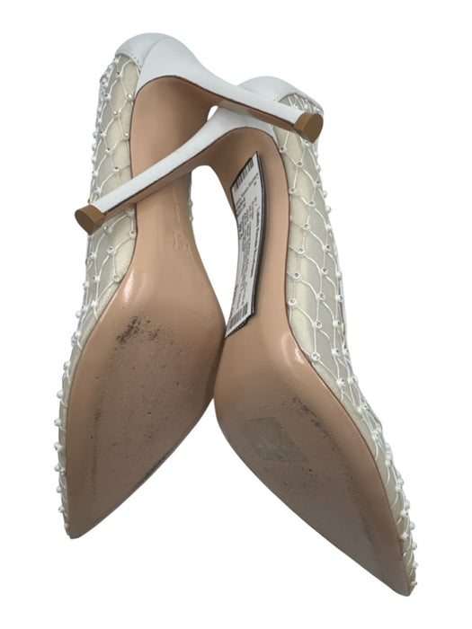 Gianvito Rossi Shoe Size 39.5 White textile upper Mesh Rhinestone Netting Pumps White / 39.5