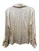 St. John Size 6 Cream Silk Button Up Ruffle Top Cream / 6