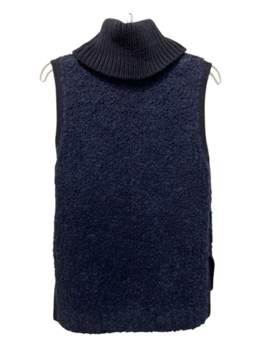 Rag & Bone Size S Navy & Black Wool & Alpaca Sleeveless Turtleneck Sweater Navy & Black / S