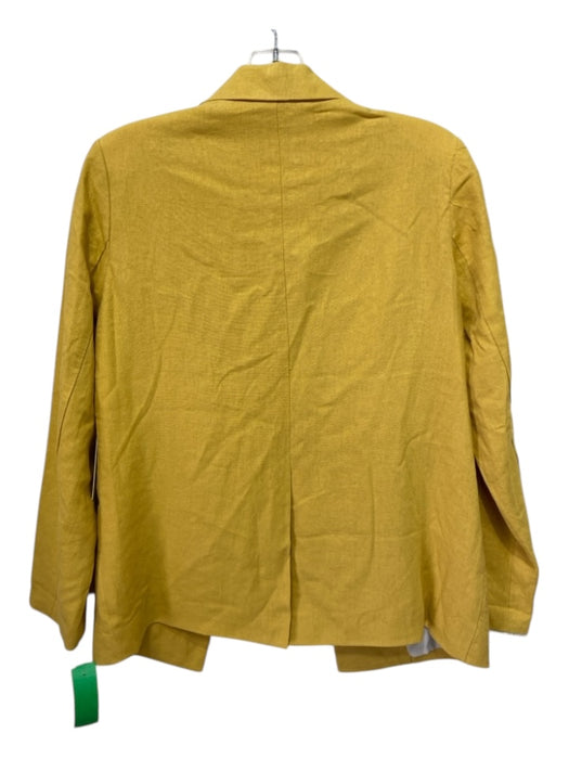 Halston Size S Golden Yellow Linen & Viscose Double Breast Blazer Jacket Golden Yellow / S