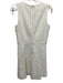 Theory Size 6 Ivory Cotton Sleeveless Back Zip Dress Ivory / 6