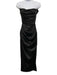House of CB Size S Black Polyester Blend Strapless Gathered Boning Gown Black / S