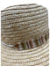 Nikki Beach Yellow Beige Straw Beaded Ribbon wide brim Hat Yellow Beige / One Size