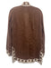 Tory Burch Size 2 Brown & White Linen Long Sleeve Embroidered Tunic Style Dress Brown & White / 2