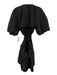 Aje Size 10 Black Viscose Blend Tie Waist cut out waist Gathered Sleeves Dress Black / 10