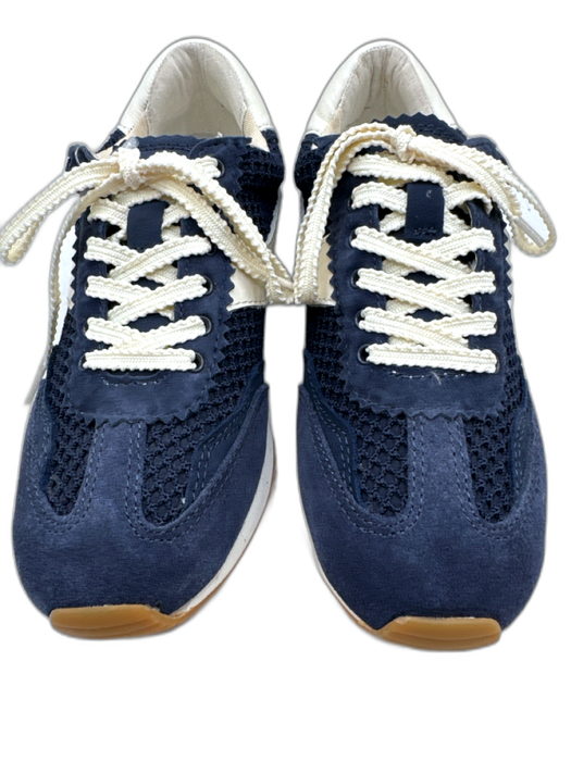 Dolce Vita Shoe Size 5 Navy Blue & White Suede Lace Up Low Top Mesh Sneakers Navy Blue & White / 5