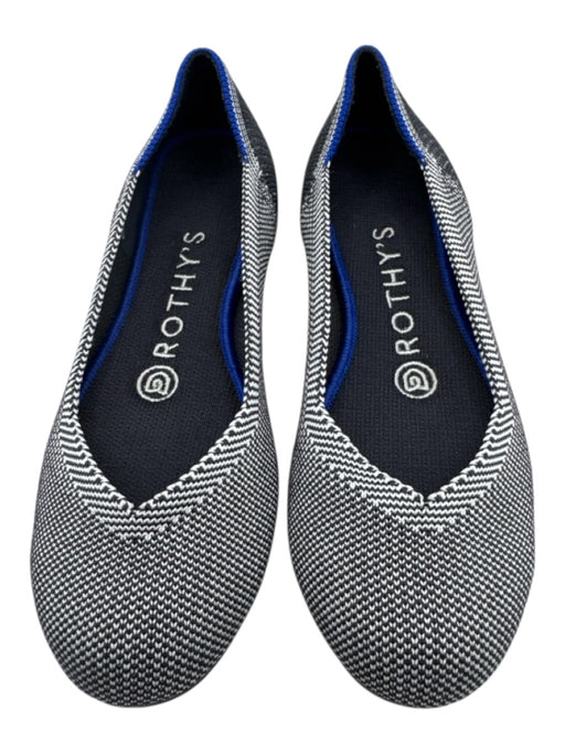 Rothy's Shoe Size 5 White, Black, Blue Synthetic Knit Slip On Shoes White, Black, Blue / 5