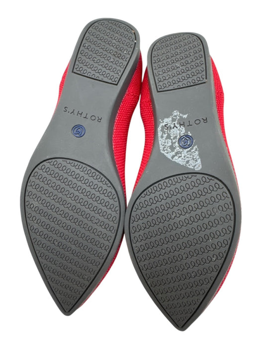 Rothy's Shoe Size 5 Red & Blue Synthetic Knit Slip On Pointed Toe Shoes Red & Blue / 5