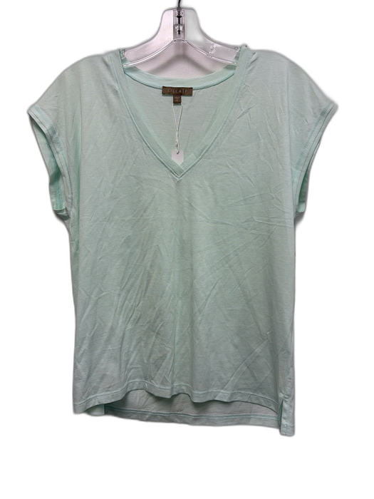 Lilla P Size XS Mint Green Pima Cotton Cap Sleeve V Neck T Shirt Top Mint Green / XS