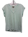 Lilla P Size XS Mint Green Pima Cotton Cap Sleeve V Neck T Shirt Top Mint Green / XS