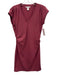 Athleta Size XS Rose Pink Cotton Blend Side Gather V Neck Above Knee Dress Rose Pink / XS