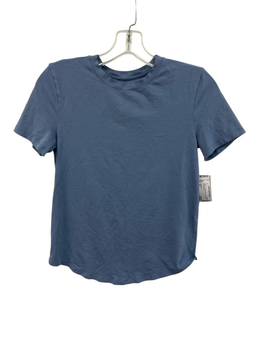 Lululemon Size XS Slate Blue Cotton Blend Short Sleeve T Shirt Top Slate Blue / XS