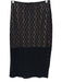 Vince Size XS Black Nylon & Cotton Stretch Waist Lace Overlay Midi Skirt Black / XS