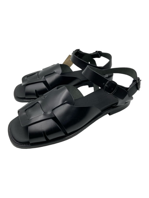 Hereu Shoe Size 41 Black Leather open toe Woven Fisherman Sandal Sandals Black / 41