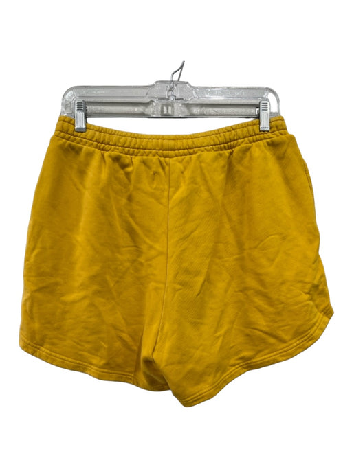 7 Days Active Size M Mustard Yellow Cotton Elastic Drawstring Logo Lounge Shorts Mustard Yellow / M