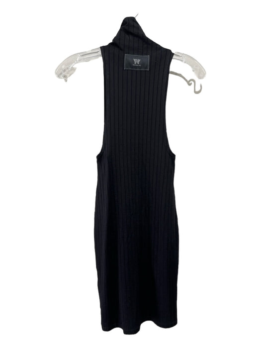 Hardware LDN Size M Black Ribbed Knit Sleeveless Mock Neck Dress Black / M