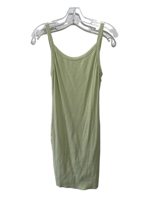 Cotton Citizen Size S Light Green Cotton Ribbed Knit Low Back Mini Dress Light Green / S