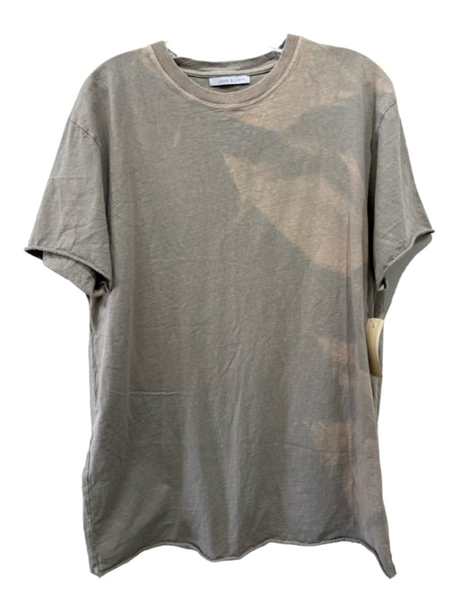 John Elliott + Co Size 2/M Green & Taupe Cotton Crew Neck Fading T Shirt Top Green & Taupe / 2/M