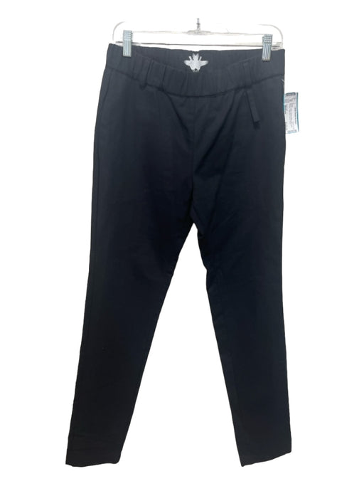 Zsigmond Size Medium Black Cotton Elastic Waist Belt Loops Trouser Pants Black / Medium