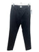 Zsigmond Size Medium Black Cotton Elastic Waist Belt Loops Trouser Pants Black / Medium