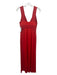 Galvan London Size 4 Red Viscose Blend Tank Bandage Bodice Wide Leg Jumpsuit Red / 4