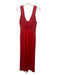 Galvan London Size 4 Red Viscose Blend Tank Bandage Bodice Wide Leg Jumpsuit Red / 4