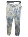 Cotton Citizen Size Small Light blue & white Cotton Tie Die Jogger Pockets Pants Light blue & white / Small