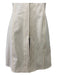 Jaquemus Size 38 Beige Wool & Elastane V Neck Zip Up Short Sleeve Collar Dress Beige / 38