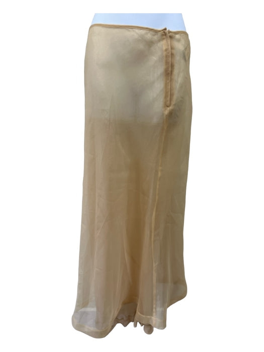 Comme De Garcon Size Small Nude Beige Missing Fabric Sheer lined Maxi Skirt Nude Beige / Small