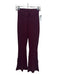 yllw Size Small Plum Burgundy Brown Viscose & Nylon Blend Ribbed High Rise Pants Plum Burgundy Brown / Small