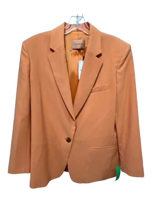 The Andamane Size 40 Peach Lycocell 1 Button Oversize Blazer Jacket Peach / 40