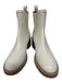 Chloe Shoe Size 39.5 Cream & Brown Leather Stacked Block Heel Chelsea Booties Cream & Brown / 39.5