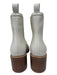 Chloe Shoe Size 39.5 Cream & Brown Leather Stacked Block Heel Chelsea Booties Cream & Brown / 39.5