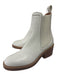 Chloe Shoe Size 39.5 Cream & Brown Leather Stacked Block Heel Chelsea Booties Cream & Brown / 39.5