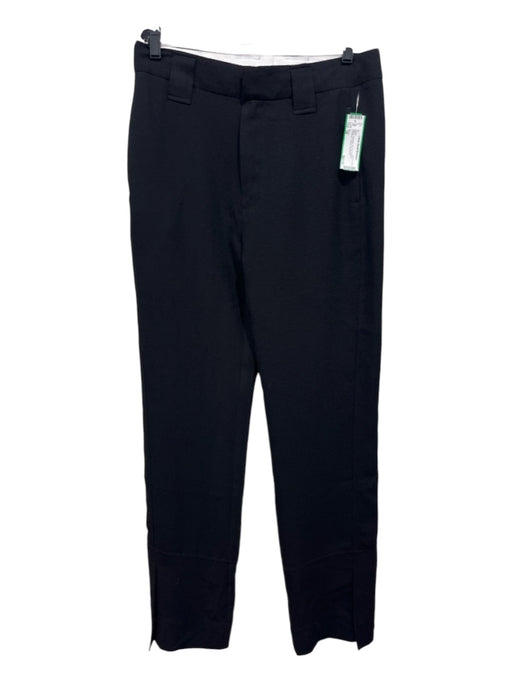 Ganni Size 38 Black Polyester Zip Fly Pockets Textured Trouser Pants Black / 38