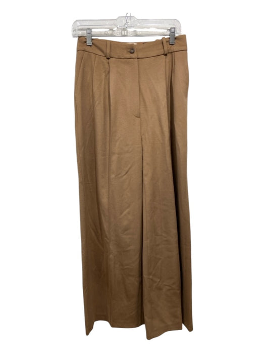 Loulou Studio Size M Tan Wool High Rise Pleated Pockets Trouser Pants Tan / M